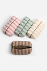 Striped Pattern Sherpa Travel Pouch