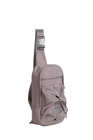 Solid Color Sling Bag W/ Zipper Closure