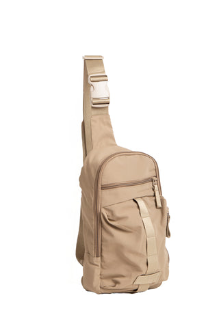 Solid Color Sling Bag W/ Zipper Closure