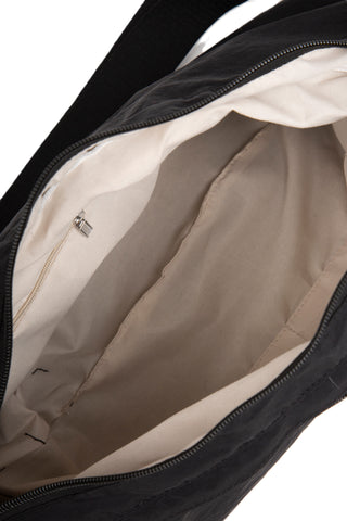 Solid Color Sling Bag W/ Zipper Closure