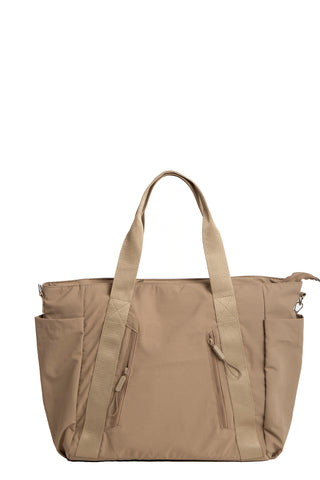 Solid Color Tote Bag W/ Zipper Closure