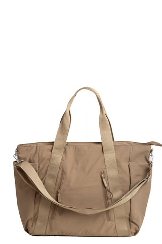 Solid Color Tote Bag W/ Zipper Closure