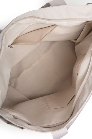 Solid Color Tote Bag W/ Zipper Closure