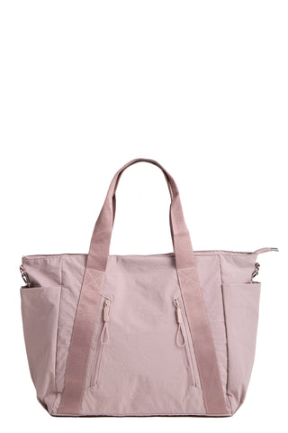 Solid Color Tote Bag W/ Zipper Closure
