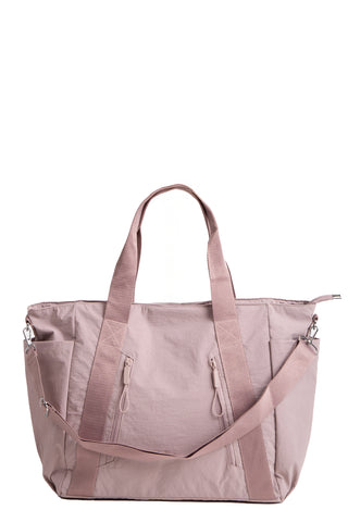 Solid Color Tote Bag W/ Zipper Closure