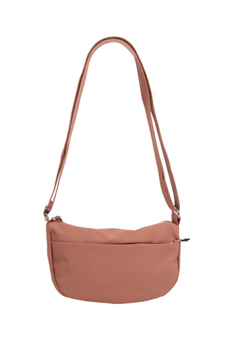 Solid Color Sling Bag W/ Zipper Closure