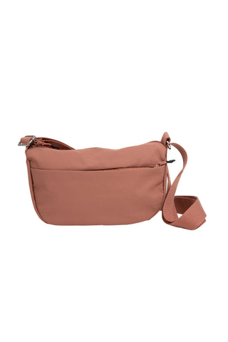 Solid Color Sling Bag W/ Zipper Closure