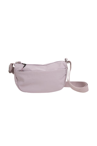 Solid Color Sling Bag W/ Zipper Closure