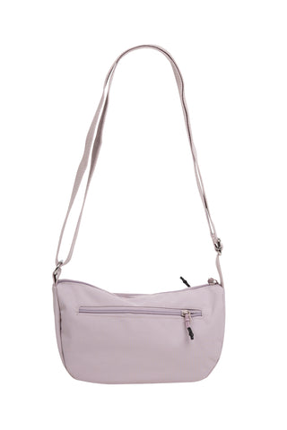 Solid Color Sling Bag W/ Zipper Closure