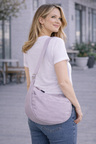 Solid Color Sling Bag W/ Zipper Closure