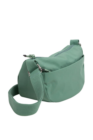 Solid Color Sling Bag W/ Zipper Closure
