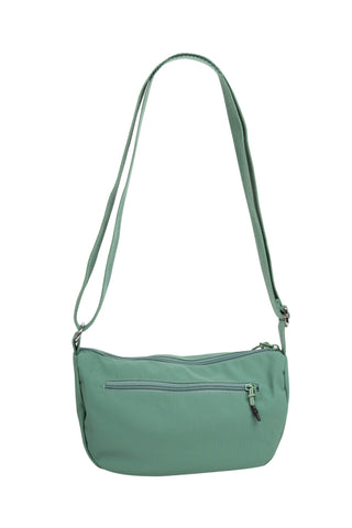 Solid Color Sling Bag W/ Zipper Closure