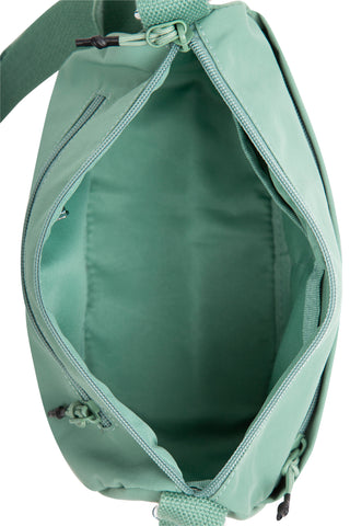 Solid Color Sling Bag W/ Zipper Closure