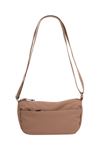 Solid Color Sling Bag W/ Zipper Closure