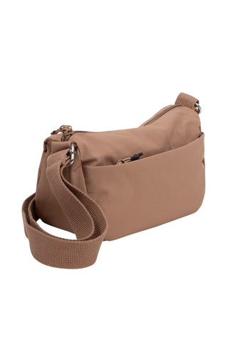 Solid Color Sling Bag W/ Zipper Closure