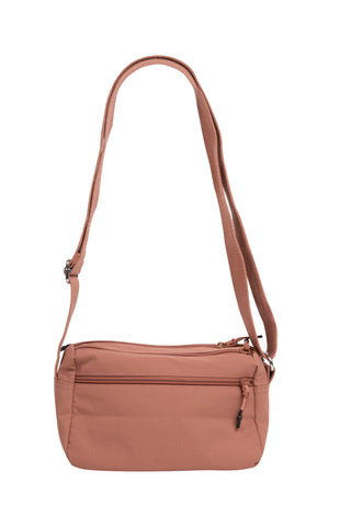 Solid Color Sling Bag W/ Zipper Closure