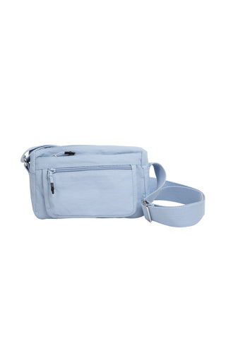 Solid Color Sling Bag W/ Zipper Closure
