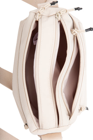 Solid Color Sling Bag W/ Zipper Closure