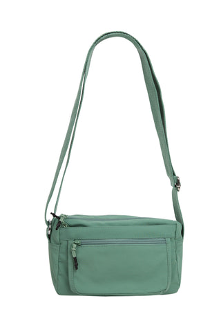 Solid Color Sling Bag W/ Zipper Closure