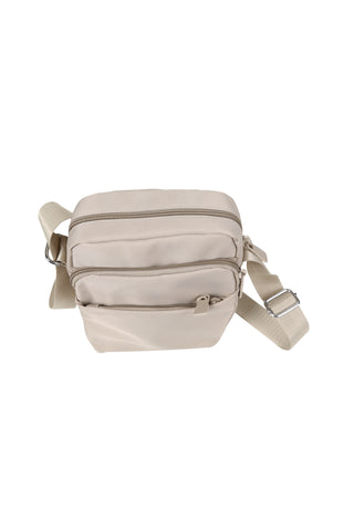 Solid Color Sling Bag W/ Zipper Closure
