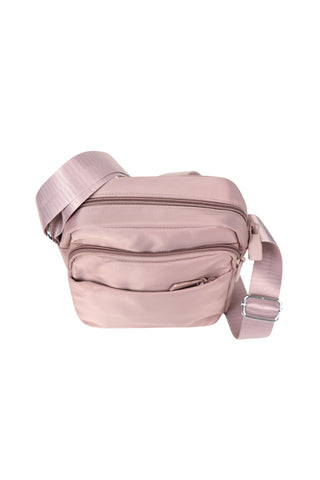 Solid Color Sling Bag W/ Zipper Closure