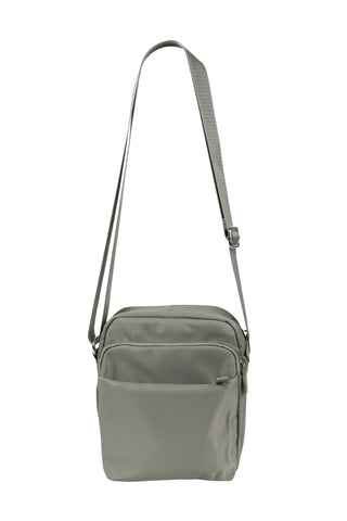 Solid Color Sling Bag W/ Zipper Closure