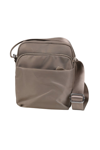 Solid Color Sling Bag W/ Zipper Closure