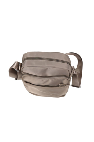 Solid Color Sling Bag W/ Zipper Closure