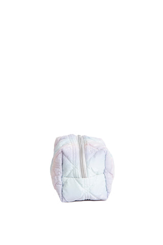 Multi-Colored Quiled Travel Pouch w/ Zipper Closure