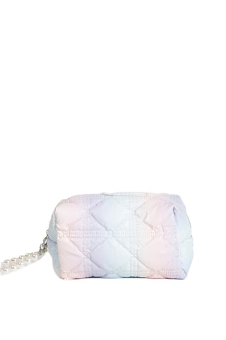 Multi-Colored Quiled Travel Pouch w/ Zipper Closure