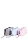 Striped Pattern Travel Pouch w/ Zipper Closure