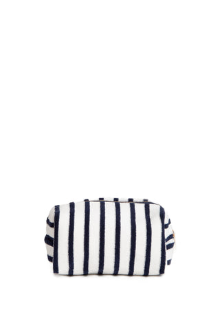 Striped Pattern Travel Pouch w/ Zipper Closure