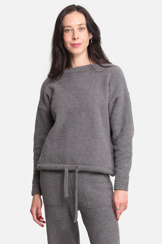 Solid Color Luxury Soft Lounge Sweater W/ Drawstring