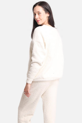 Solid Color Luxury Soft Lounge Sweater W/ Drawstring