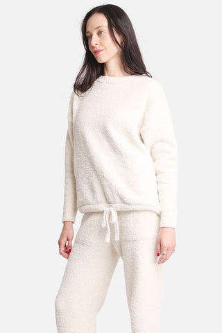 Solid Color Luxury Soft Lounge Sweater W/ Drawstring