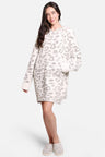 Leopard Pattern Luxury Soft Hooded Wearable Blanket W/ Front Pocket