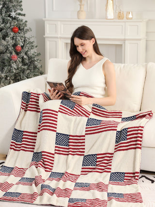 American Flag Pattern Luxury Soft Throw Blanket