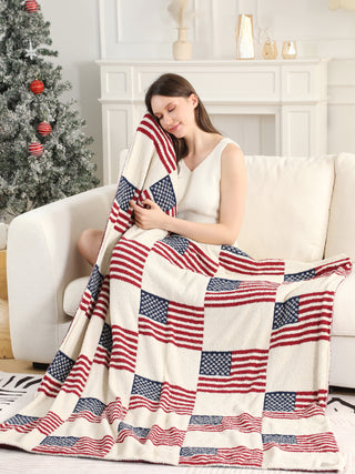 American Flag Pattern Luxury Soft Throw Blanket