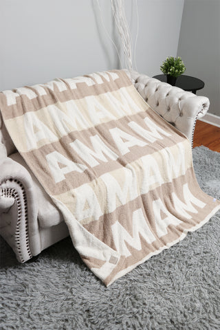 Multi-Colored Mama Luxury Soft Throw Blanket