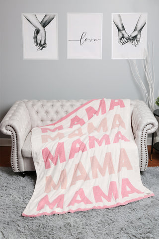 Multi-Colored Mama Luxury Soft Throw Blanket