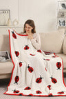 Ladybugs Pattern Luxury Soft Throw Blanket