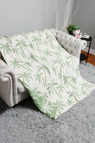Palm Trees Pattern Luxury Soft Throw Blanket