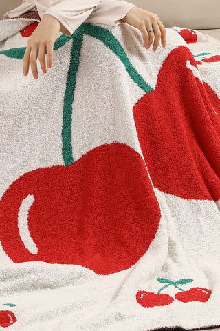 Cherry Pattern Luxury Soft Throw Blanket