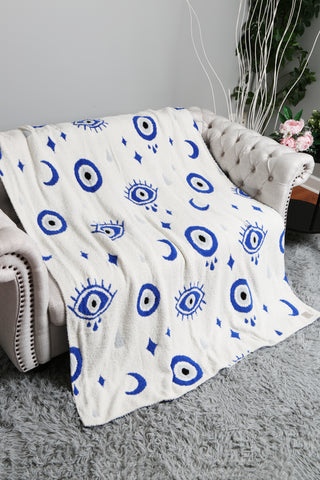 Evil Eye Pattern Luxury Soft Throw Blanket