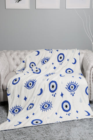 Evil Eye Pattern Luxury Soft Throw Blanket