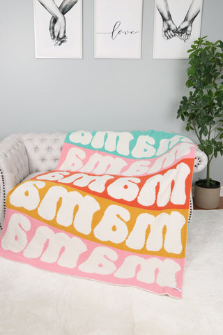 Multi-Colored Mama Pattern Luxury Soft Throw Blanket