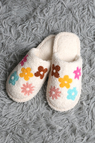 Multi-Colored Floral Embroidered Luxury Soft Slippers