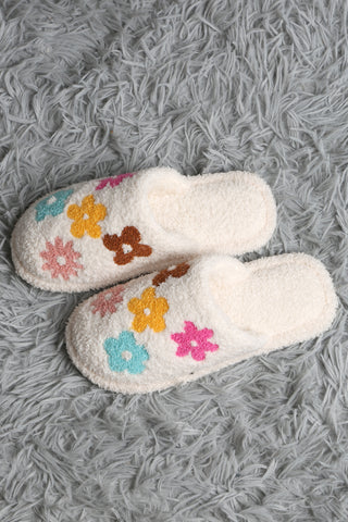 Multi-Colored Floral Embroidered Luxury Soft Slippers