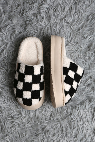Checkered Luxury Soft Platform Slippers