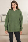 Solid Color Luxury Soft Hooded Sweater W/ Front Pocket
